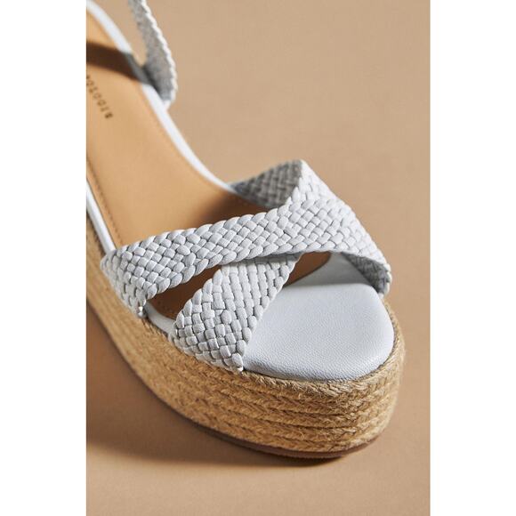 Anthropologie Woven Strap Wedge Heels - New Size 10 - Picture 2 of 4
